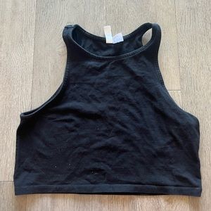 Black Cropped Tee Size Small